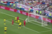 صحنه گل دوم انگلیس به سوئد  در جام جهانی 2018