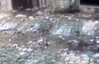 رودخانه ای پر از زباله در یکی از مرفه ترین نقاط تهران