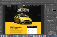 PSD to HTML5 With Bootstrap 4 | Template for taxi rental service | #1-intro