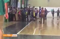درگیری شدید در فینال مسابقات بسکتبال دانش آموزی