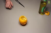 چگونه با یک پرتقال شمع بسازیم