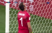 صحنه گل دوم فرانسه به اروگوئه توسط گریزمان روی اشتباه موسلرا