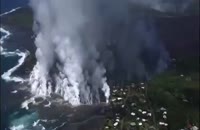 مواد مذاب آتش فشان هاوایی به ساحل این جزیره رسید!