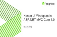 Using Telerik Kendo UI Wrappers in ASP NET MVC 6