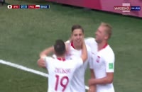 گل اول لهستان به ژاپن در جام جهانی 2018